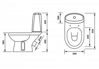 Унитаз-компакт Оскольская керамика Лея Премиум белый 41301130315